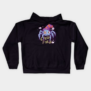 Creep It Real Adorably Spooky Spider Kids Hoodie